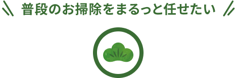 普段のお掃除をまるっと任せたい