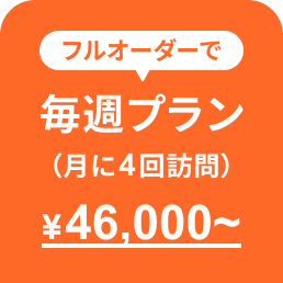 毎週プラン（月に4回訪問）46,000円〜